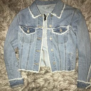 Fashion nova cropped jean jacket